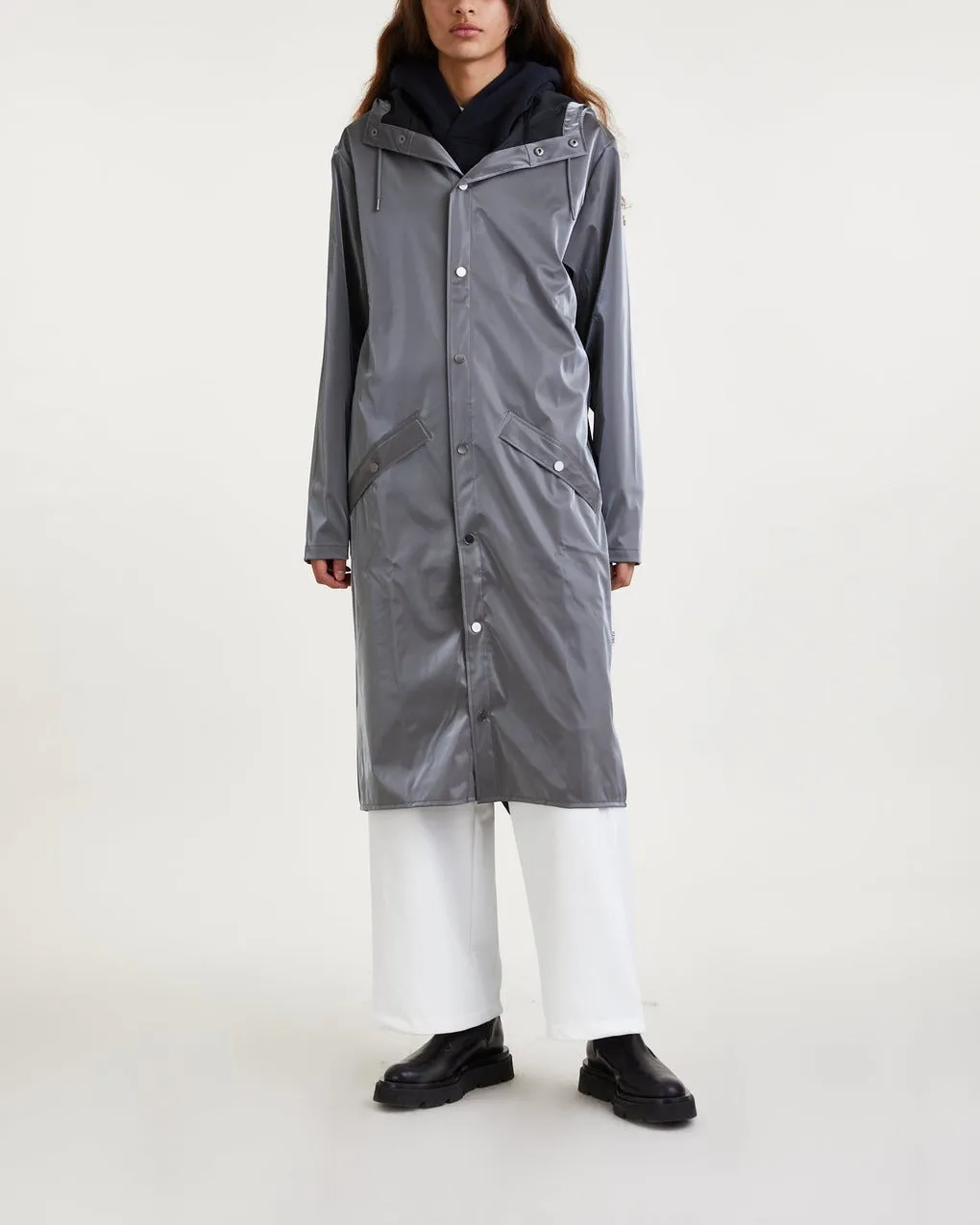 Rains   Jacket Longer Metallic 